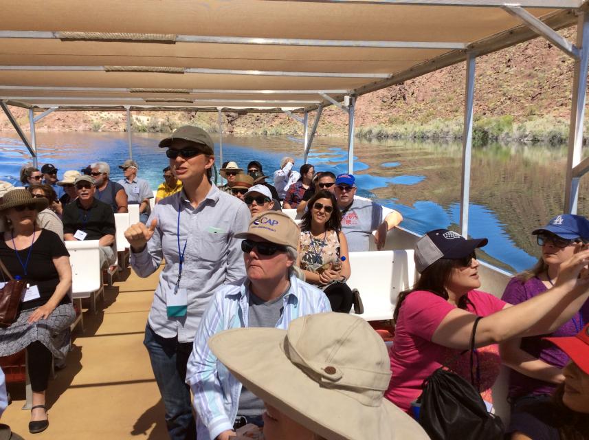Enjoy a guided boat cruise through Copper Basin on our Lower Colorado River Tour.