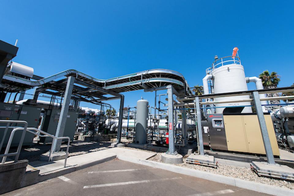 The city of Santa Barbara’s Charles E. Meyer Desalination Plant produces 3 million gallons of drinkable water from seawater each day, or about 30 percent of the city’s water supply.