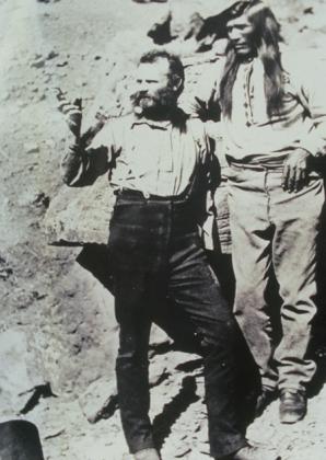 John Wesley Powell talking with a Paiute Indian.