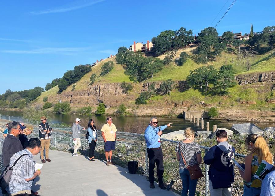 Image shows participants on a Water 101 tour. 