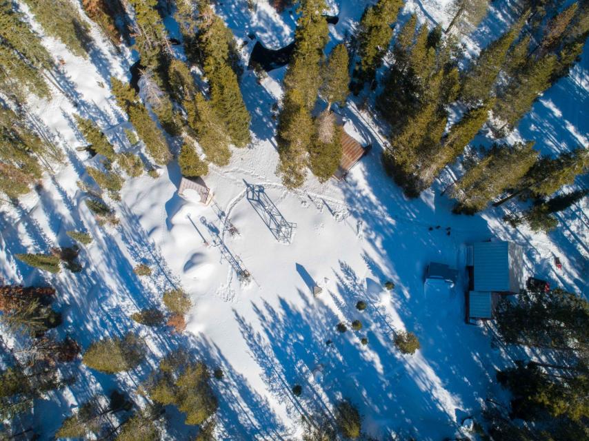 Aerial of the Lake Tahoe area lab, which helps water managers adapt to shifting snowfall and snowmelt periods caused in part by climate change. 