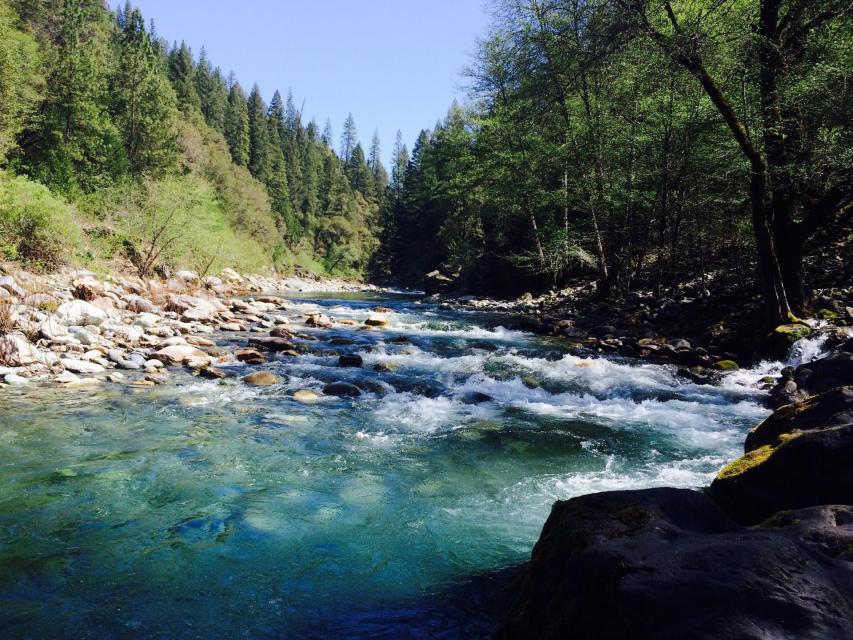 North Fork of the American River,  a section deemed wild and scenic. 