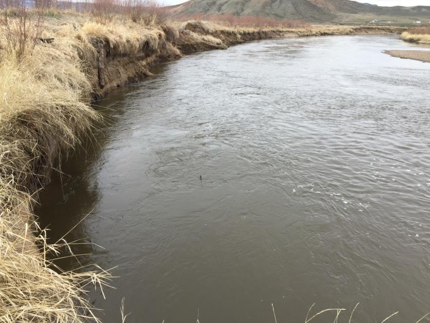 Bank erosion along the Colorado River near Kremmling, Colorado, affected the ability of irrigators to convey water through ditches. 