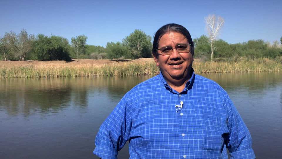 Brian Golding, Sr., Economic Development Director, Fort Yuma Quechan Indian Tribe, stands in the Yuma East Wetlands
