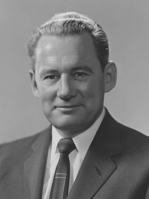 Image shows a portrait of Clair Engle, who represented California in the U.S. Senate in the 1960s.
