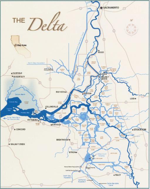 Map of Sacramento-San Joaquin Delta