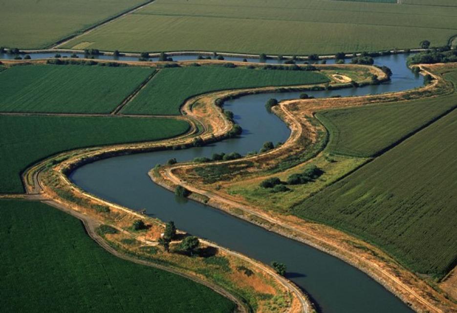 Aerial view of the Sacramento-San Joaquin Delta 