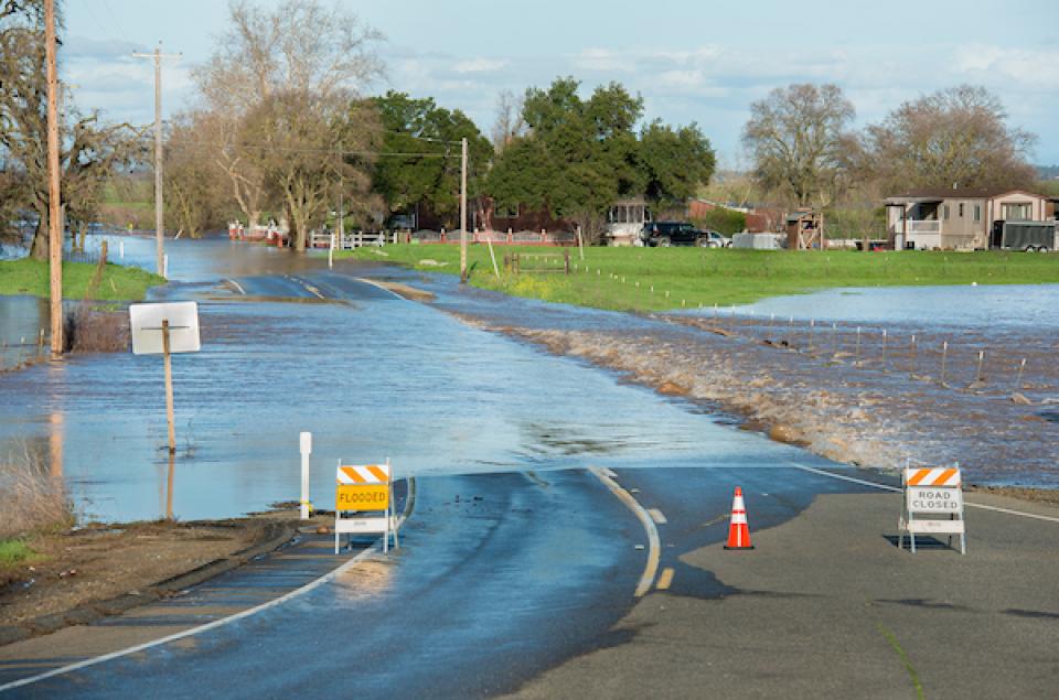 Road flooding south of Elk Grove