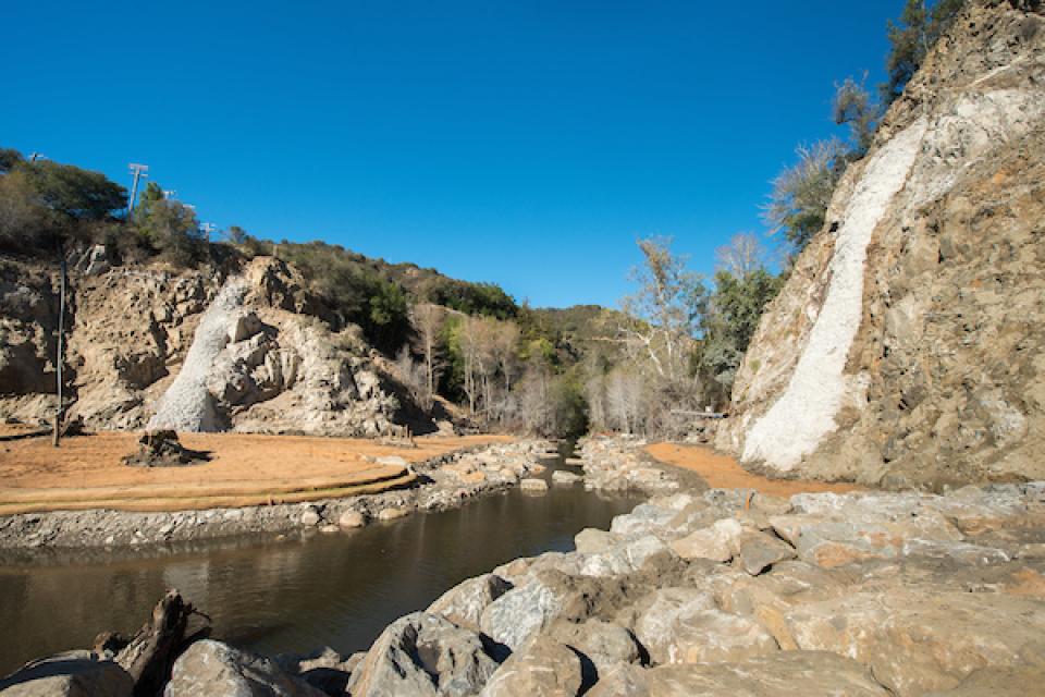 The San Clemente Dam site on the upper Carmel River.