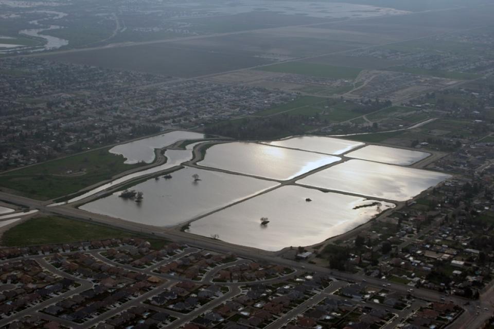 An aerial view of a groundwater bank