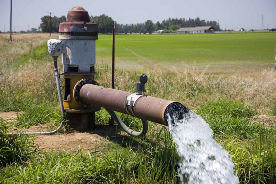 Groundwater pump in California's Central Valley
