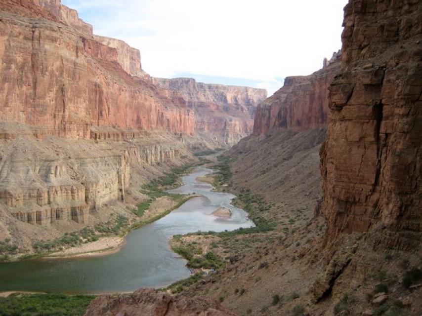 Colorado River as it flows through a canyon.