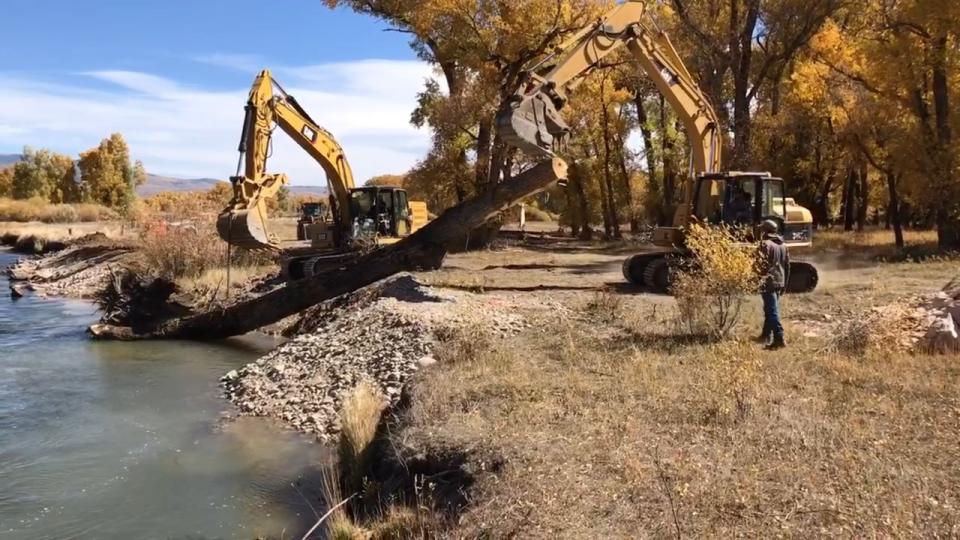 Channel and habitat improvement projects along the Upper Colorado River promote irrigation systems and soil and water quality near Kremmling, Colorado. 