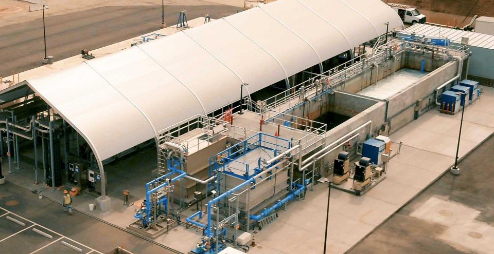 Aerial view of Metropolitan Water District's advanced water treatment demonstration plant. 