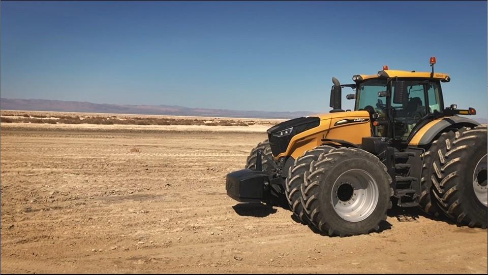 A tractor works at the site of the state of California's first habitat project at the Salton Sea. 