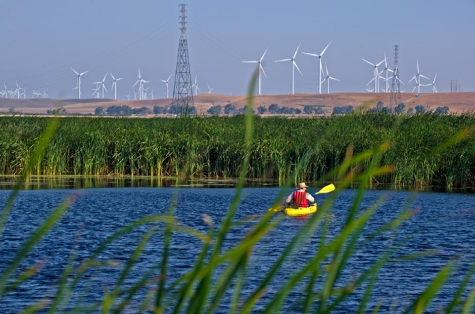 A scenic photo of the Sacramento-San Joaquin Delta