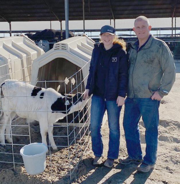Pictured with his daughter Bonney, Steve Shehadey farms about 7,500 milk cows and feed stock on more than 5,000 acres in the McMullin Area GSA just south of the San Joaquin River. 