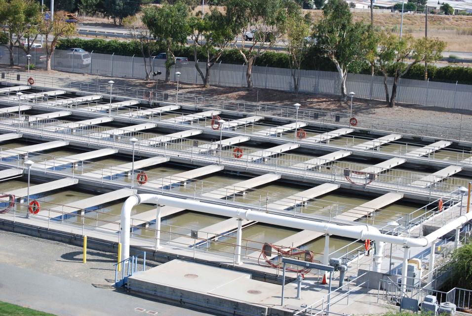 Part of a wastewater treatment plant in Contra Costa County. 