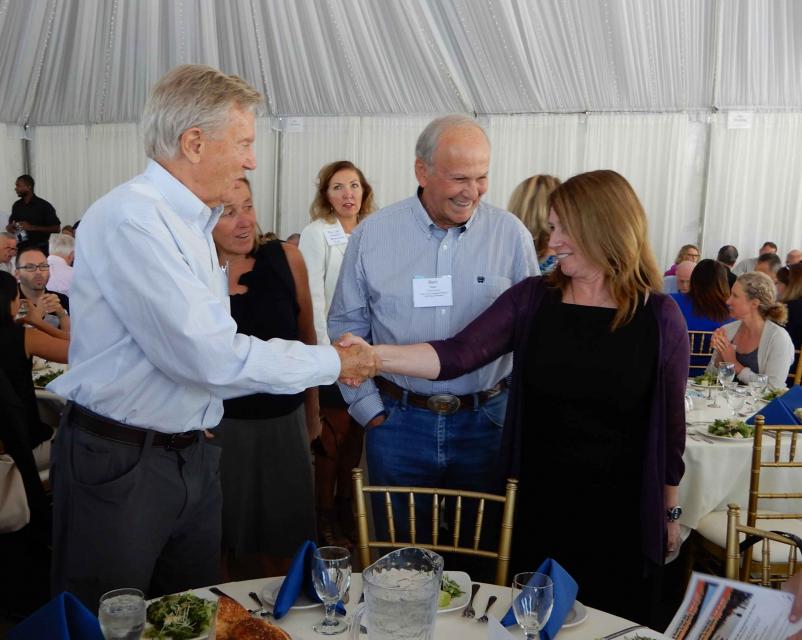 Bureau of Reclamation Commissioner Brenda Burman (right) met with former Interior Secretary Bruce Babbitt during the Water Education Foundation's Water Summit Sept. 20. 