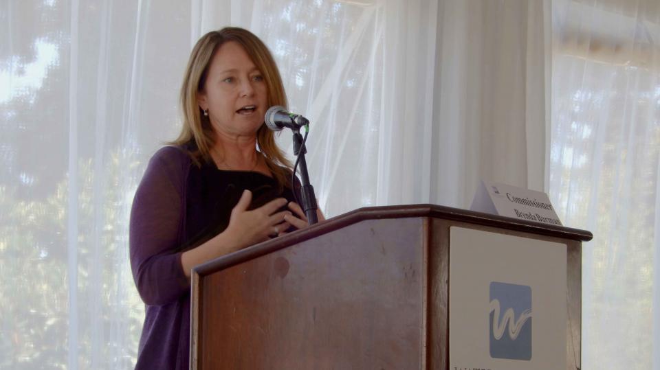 Bureau of Reclamation Commissioner Brenda Burman addresses an audience at the Water Education Foundation's Water Summit Sept. 20 in Sacramento. 