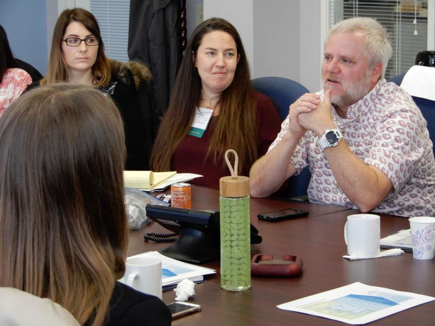 DWR's Greg Gearheart with members of the 2018 Water Leaders class at their orientation.