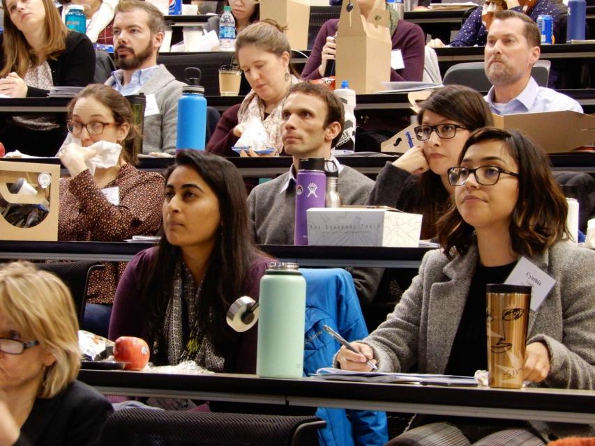 Participants at the Foundation's Water 101 Workshop listen to a speaker.