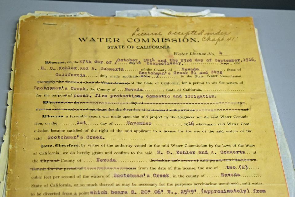 Water rights document, 1914