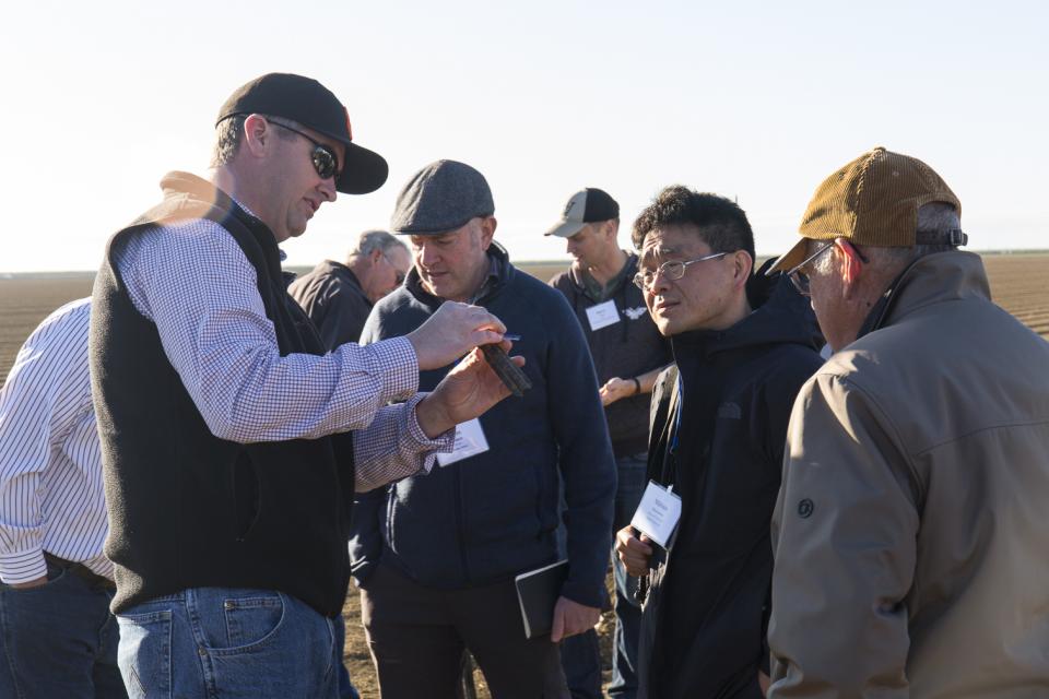 Farm demonstration during our Central Valley tour.