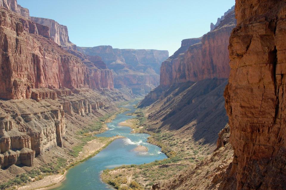Image shows the Colorado River flowing through the Grand Canyon