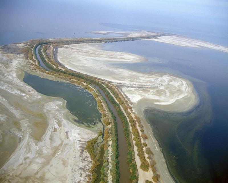 New River flowing into the Salton Sea