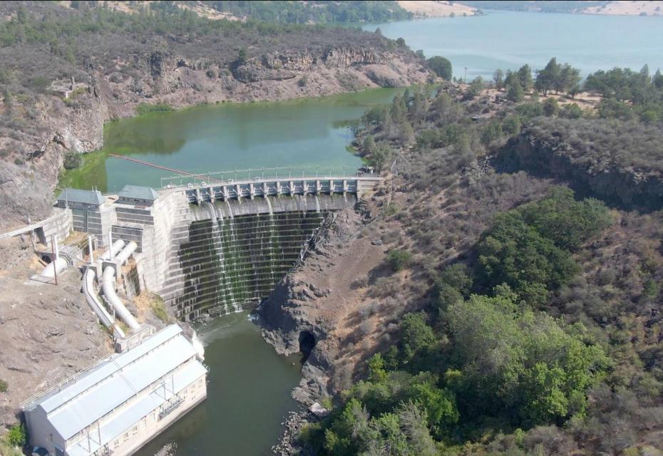 The Copco No. 1 dam on the Klamath River