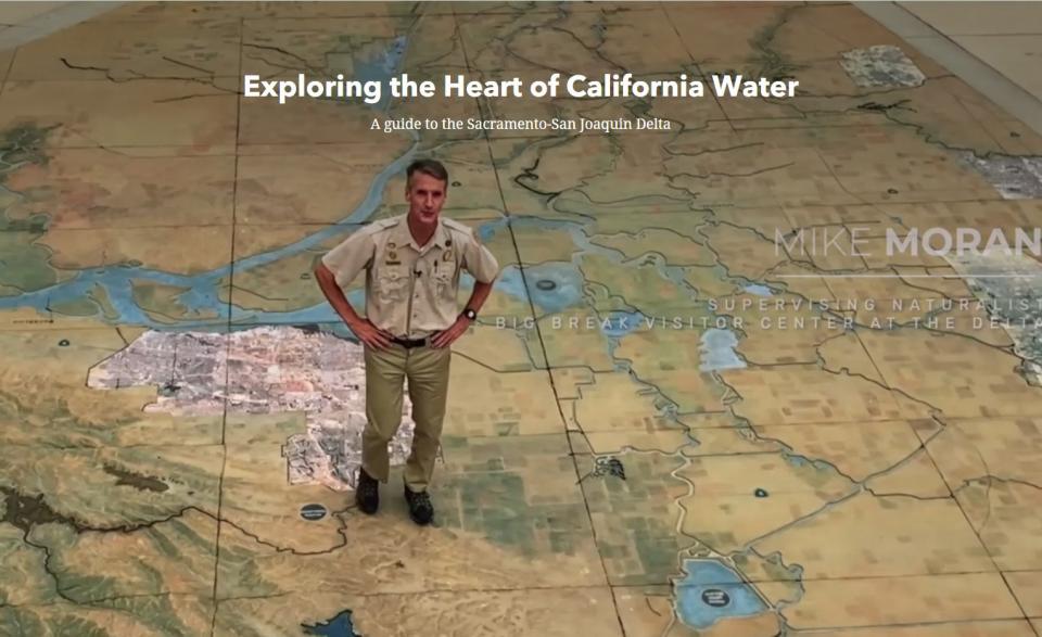 Screen shot of Sacramento-San Joaquin Delta map at Big Break Visitor Center at the Delta