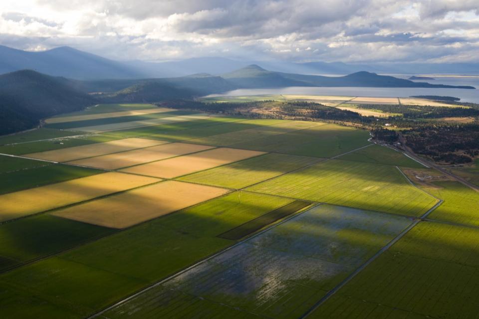 Cropland around Upper Klamath Lake in Oregon