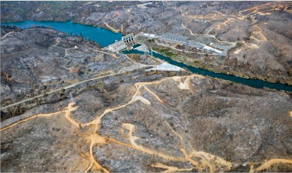 Carr Fire burn area near Redding , Calif.