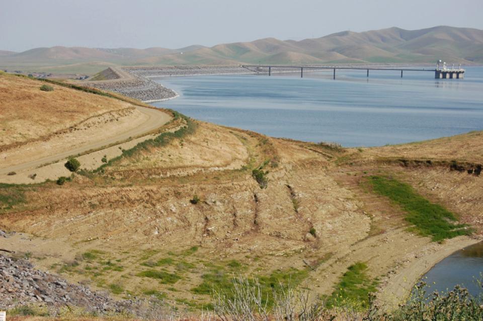 Aerial view of San Luis Reservoir